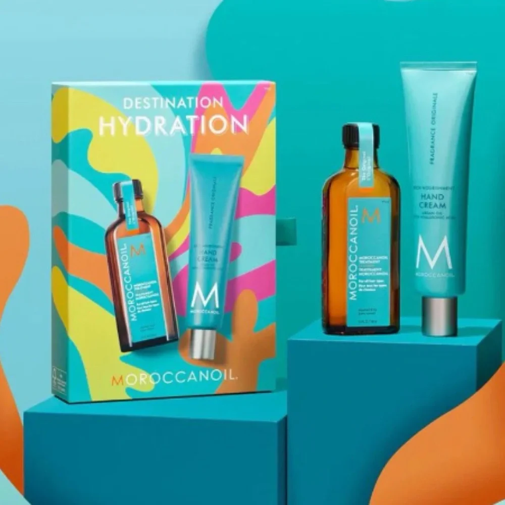 Moroccanoil Destination Hydration Gift Set Travel Kit Women Blue 100mL $62